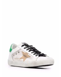 weiße Leder niedrige Sneakers mit Sternenmuster von Golden Goose