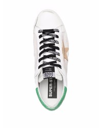 weiße Leder niedrige Sneakers mit Sternenmuster von Golden Goose