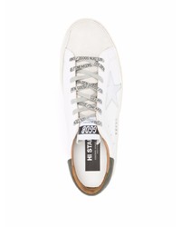 weiße Leder niedrige Sneakers mit Sternenmuster von Golden Goose