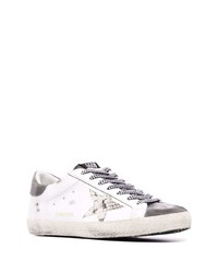 weiße Leder niedrige Sneakers mit Sternenmuster von Golden Goose