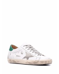 weiße Leder niedrige Sneakers mit Sternenmuster von Golden Goose