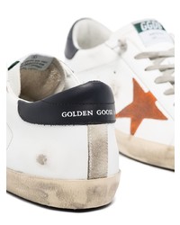 weiße Leder niedrige Sneakers mit Sternenmuster von Golden Goose