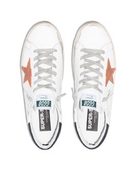 weiße Leder niedrige Sneakers mit Sternenmuster von Golden Goose