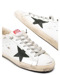 weiße Leder niedrige Sneakers mit Sternenmuster von Golden Goose