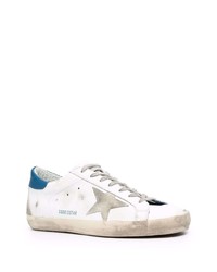 weiße Leder niedrige Sneakers mit Sternenmuster von Golden Goose