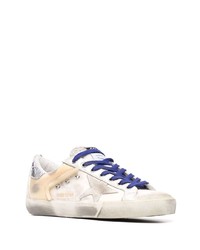 weiße Leder niedrige Sneakers mit Sternenmuster von Golden Goose