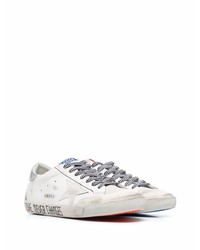 weiße Leder niedrige Sneakers mit Sternenmuster von Golden Goose