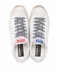 weiße Leder niedrige Sneakers mit Sternenmuster von Golden Goose