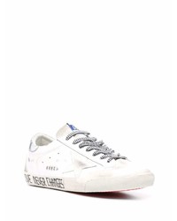 weiße Leder niedrige Sneakers mit Sternenmuster von Golden Goose