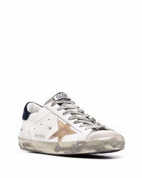 weiße Leder niedrige Sneakers mit Sternenmuster von Golden Goose