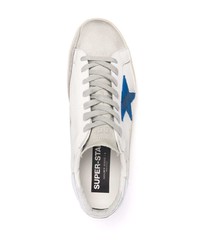 weiße Leder niedrige Sneakers mit Sternenmuster von Golden Goose