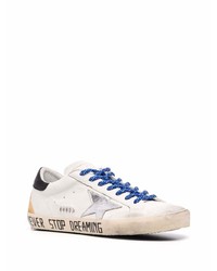 weiße Leder niedrige Sneakers mit Sternenmuster von Golden Goose