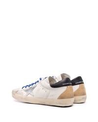 weiße Leder niedrige Sneakers mit Sternenmuster von Golden Goose