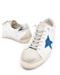 weiße Leder niedrige Sneakers mit Sternenmuster von Golden Goose