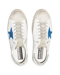 weiße Leder niedrige Sneakers mit Sternenmuster von Golden Goose