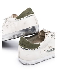 weiße Leder niedrige Sneakers mit Sternenmuster von Golden Goose