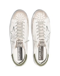 weiße Leder niedrige Sneakers mit Sternenmuster von Golden Goose