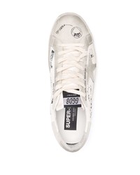 weiße Leder niedrige Sneakers mit Sternenmuster von Golden Goose