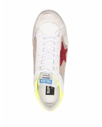 weiße Leder niedrige Sneakers mit Sternenmuster von Golden Goose