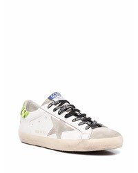 weiße Leder niedrige Sneakers mit Sternenmuster von Golden Goose