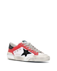 weiße Leder niedrige Sneakers mit Sternenmuster von Golden Goose