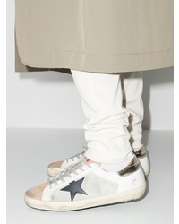 weiße Leder niedrige Sneakers mit Sternenmuster von Golden Goose