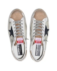 weiße Leder niedrige Sneakers mit Sternenmuster von Golden Goose