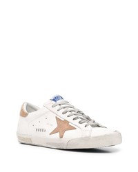 weiße Leder niedrige Sneakers mit Sternenmuster von Golden Goose