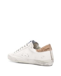 weiße Leder niedrige Sneakers mit Sternenmuster von Golden Goose