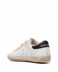 weiße Leder niedrige Sneakers mit Sternenmuster von Golden Goose