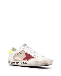 weiße Leder niedrige Sneakers mit Sternenmuster von Golden Goose