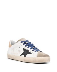 weiße Leder niedrige Sneakers mit Sternenmuster von Golden Goose