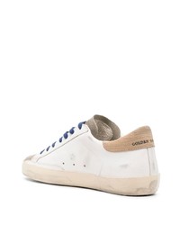 weiße Leder niedrige Sneakers mit Sternenmuster von Golden Goose