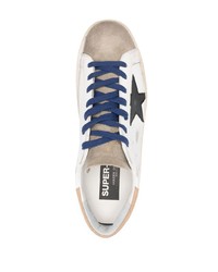 weiße Leder niedrige Sneakers mit Sternenmuster von Golden Goose