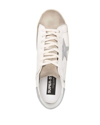 weiße Leder niedrige Sneakers mit Sternenmuster von Golden Goose