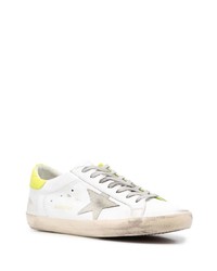 weiße Leder niedrige Sneakers mit Sternenmuster von Golden Goose