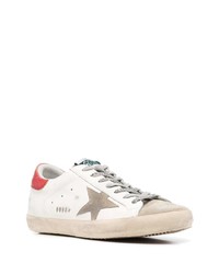 weiße Leder niedrige Sneakers mit Sternenmuster von Golden Goose