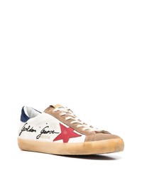 weiße Leder niedrige Sneakers mit Sternenmuster von Golden Goose