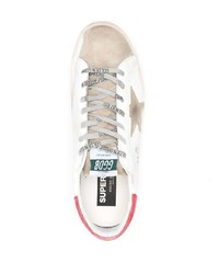 weiße Leder niedrige Sneakers mit Sternenmuster von Golden Goose