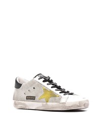 weiße Leder niedrige Sneakers mit Sternenmuster von Golden Goose