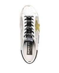 weiße Leder niedrige Sneakers mit Sternenmuster von Golden Goose