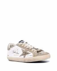 weiße Leder niedrige Sneakers mit Sternenmuster von Golden Goose