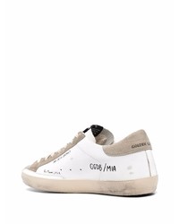 weiße Leder niedrige Sneakers mit Sternenmuster von Golden Goose