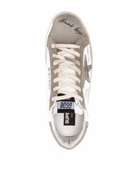 weiße Leder niedrige Sneakers mit Sternenmuster von Golden Goose