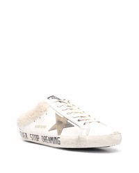 weiße Leder niedrige Sneakers mit Sternenmuster von Golden Goose