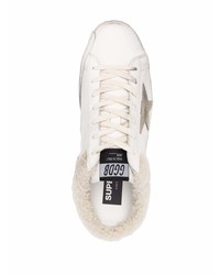 weiße Leder niedrige Sneakers mit Sternenmuster von Golden Goose