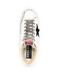 weiße Leder niedrige Sneakers mit Sternenmuster von Golden Goose