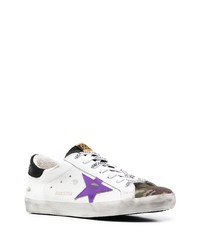 weiße Leder niedrige Sneakers mit Sternenmuster von Golden Goose