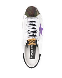 weiße Leder niedrige Sneakers mit Sternenmuster von Golden Goose