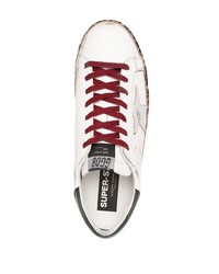 weiße Leder niedrige Sneakers mit Sternenmuster von Golden Goose